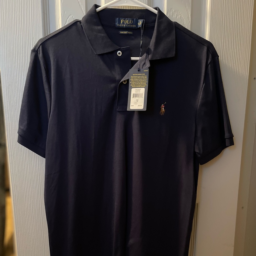 Mens polo Ralph Lauren Pima soft touch collared shirt